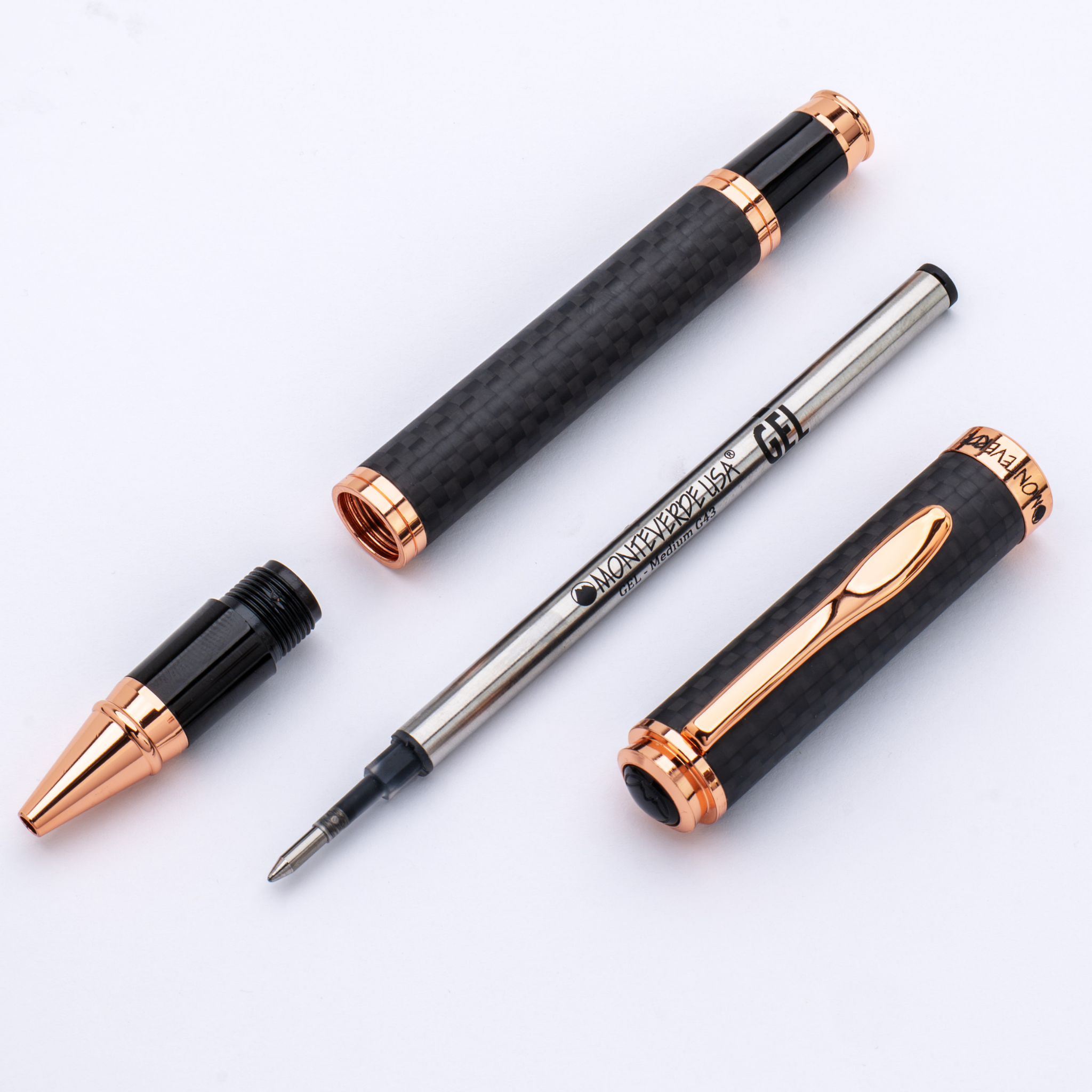 Monteverde Innova Matte Carbon Rosegold Rollerball Pen Collection