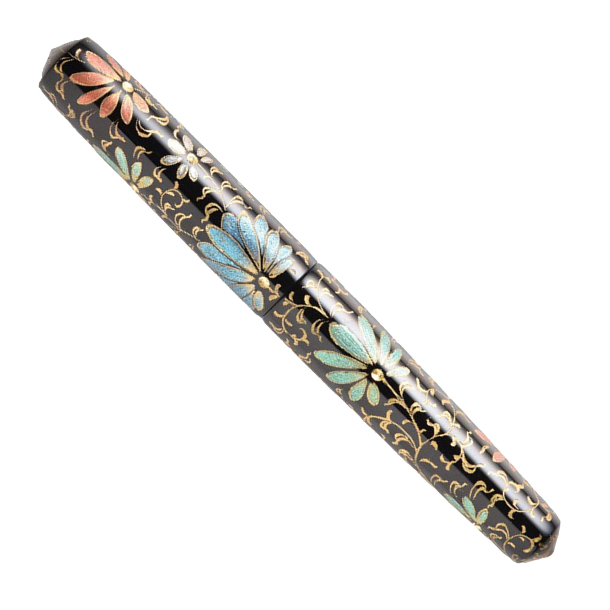 Nakaya Piccolo Cigar Chinkin Palmet Colored Powders Black