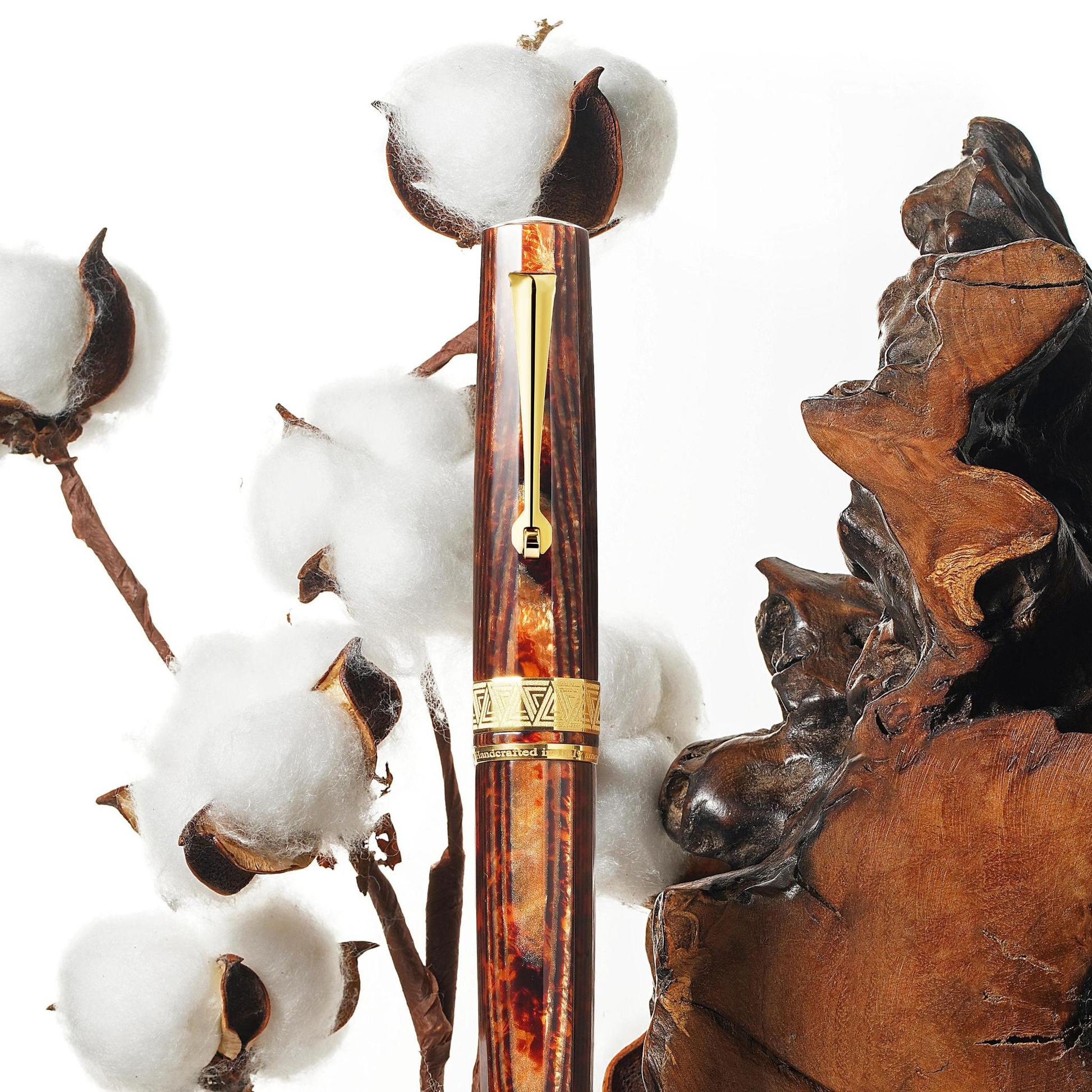 OMAS Paragon Fountain Pen Arco Bronze Celluloid Gold Trim