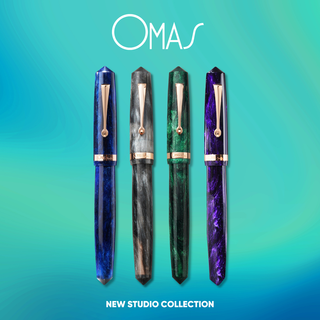 OMAS Studio Gold Trim Fountain Pen Collection