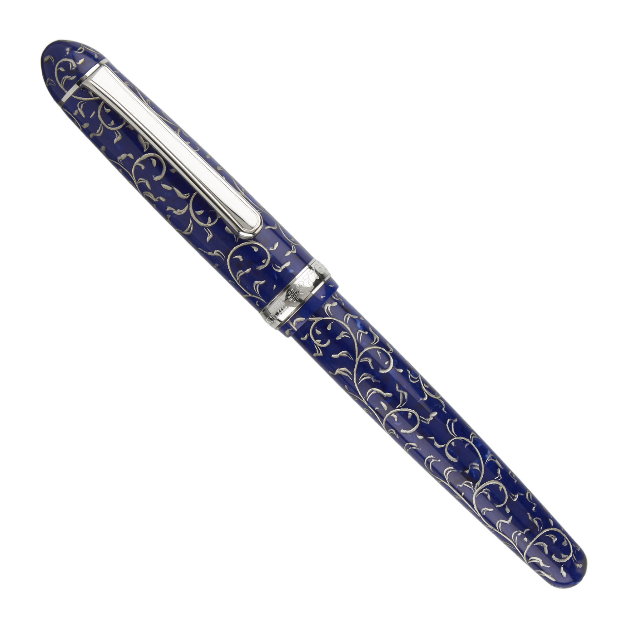 Platinum 3776 Celluloid Karakusa Blue