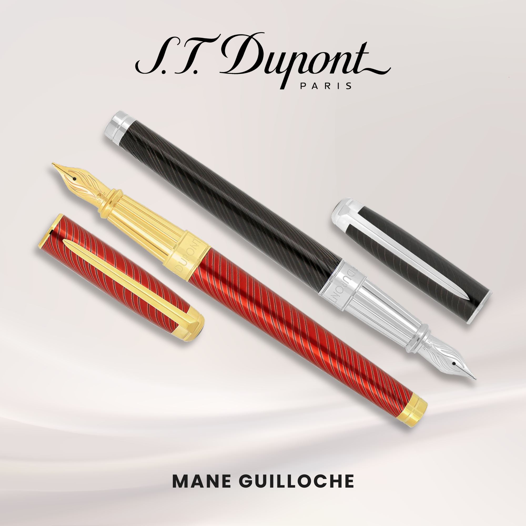 Dupont Mane Guilloche Fountain Pen Collection