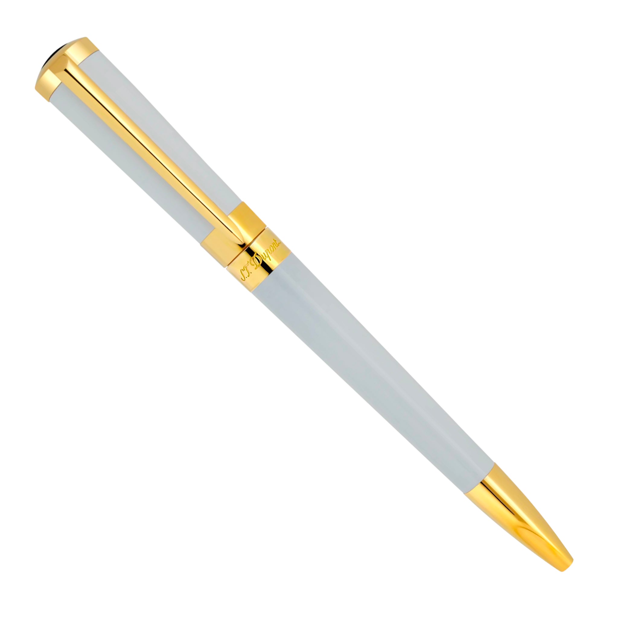 S.T. Dupont Liberte Ballpoint White and Gold- Ballpoint