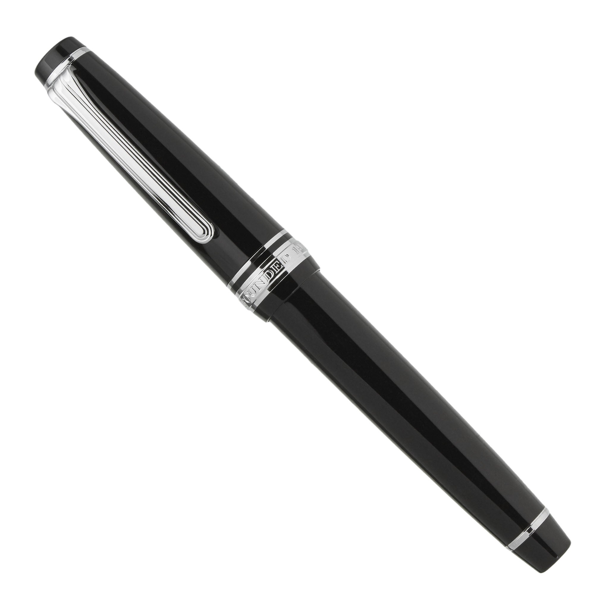 Sailor Pro Gear Slim Black Silver Trim - Fountain Pen