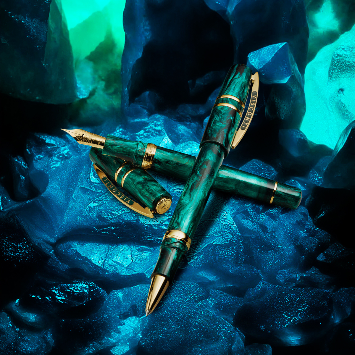 Visconti Limited Edition Homo Sapiens Dark Emerald Fountain Pen Collection