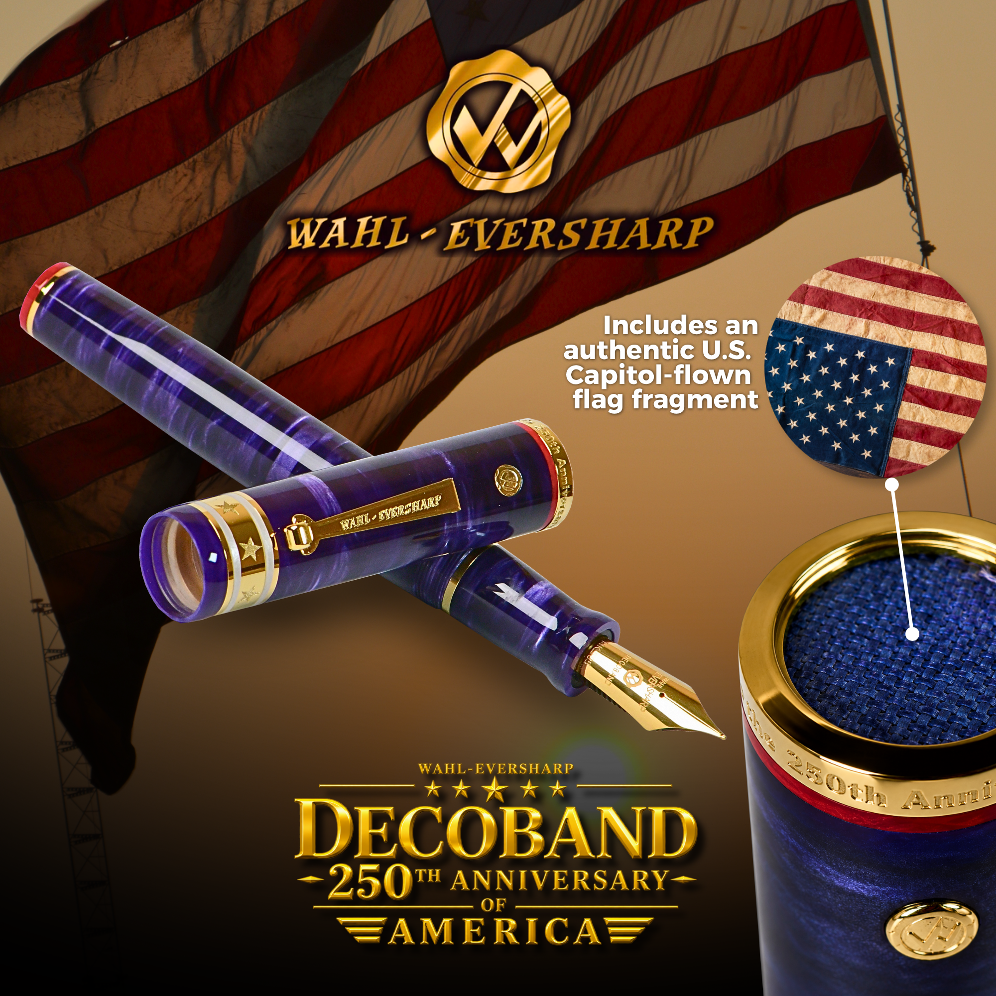 Walh-Eversharp Decoband 250th Anniversary of America Fountain Pen Collection