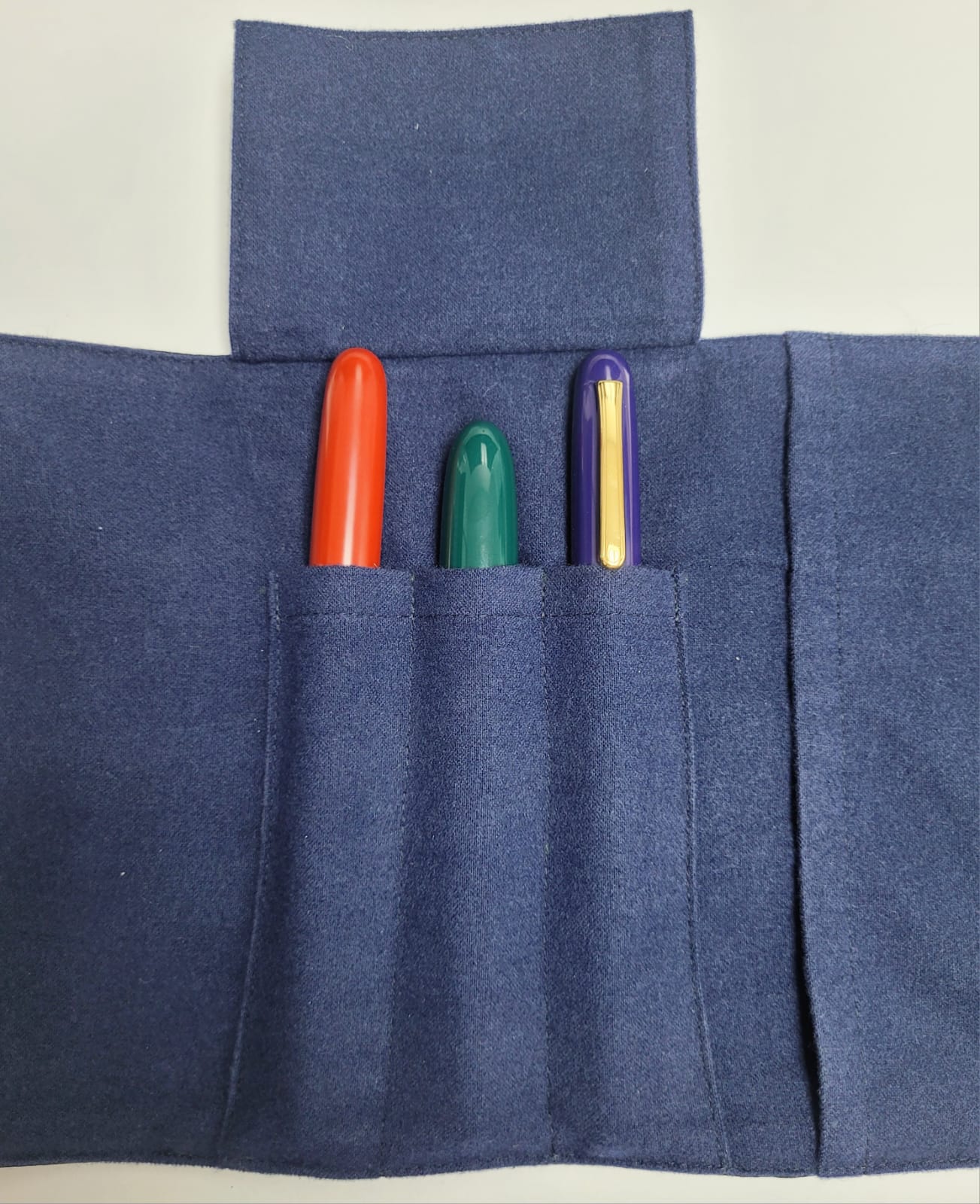 Nakaya Kyoto Nishijin-ori Triple Pen Pouch