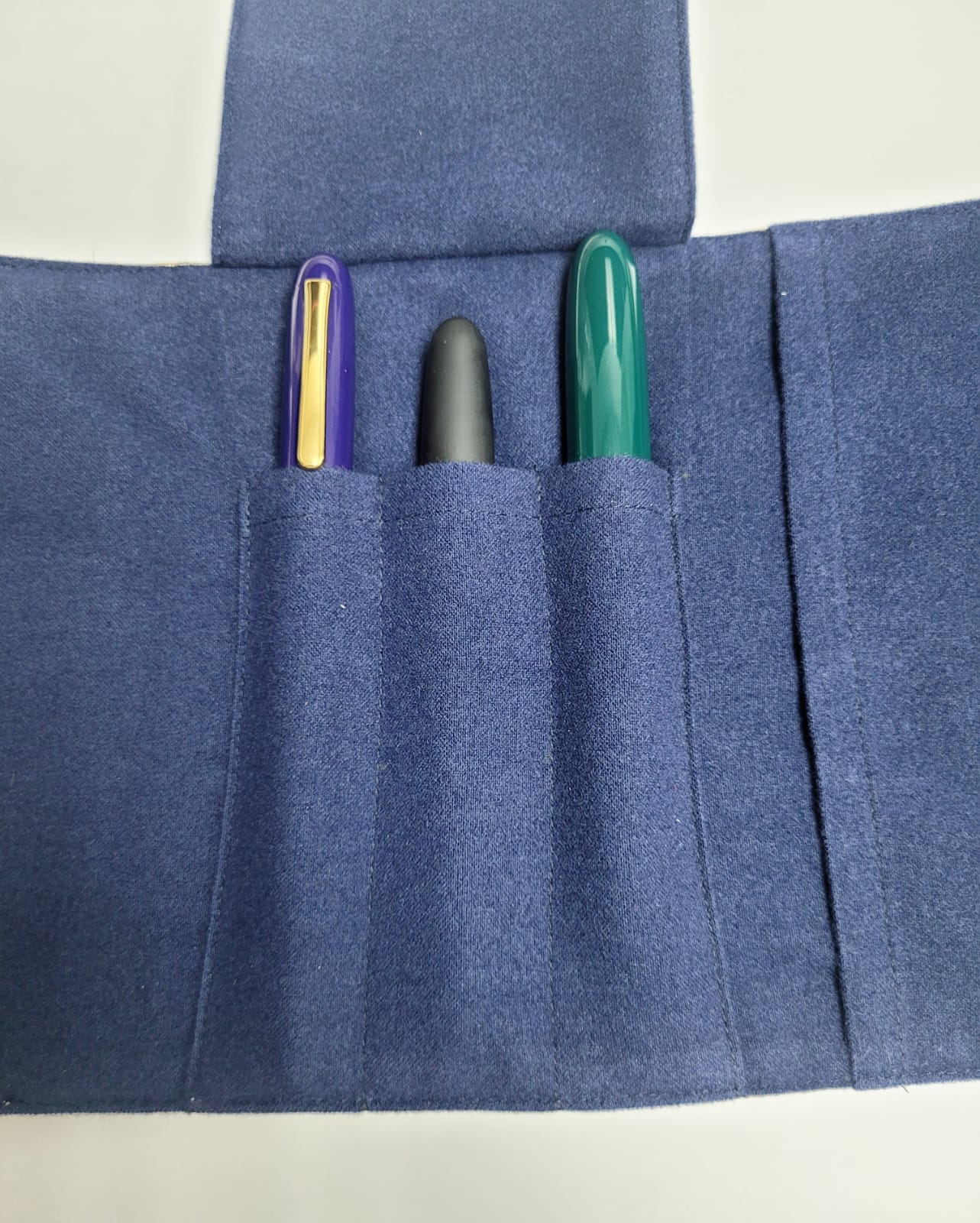 Nakaya Kyoto Nishijin-ori Triple Pen Pouch