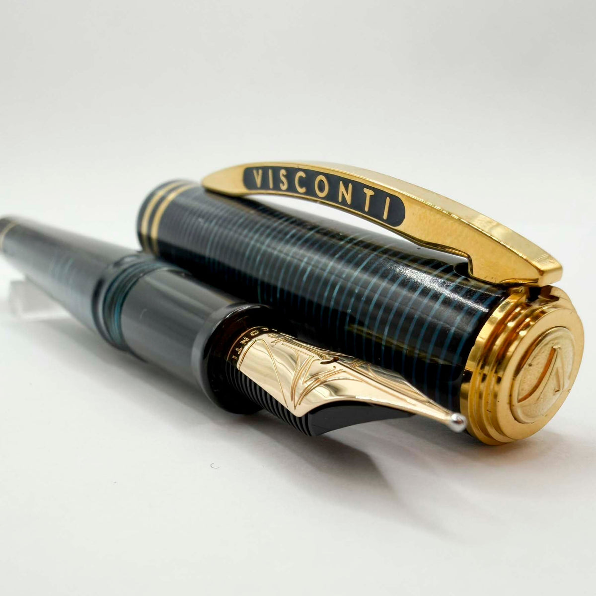 Visconti Honors the 90th Anniversary of Italy's Iconic Corsani Pen Shop Realized in the Final Stock of the Blue "Wall Street" Layered Celluloid  - Fountain Pen (An Edition of Only 20 Pens!)