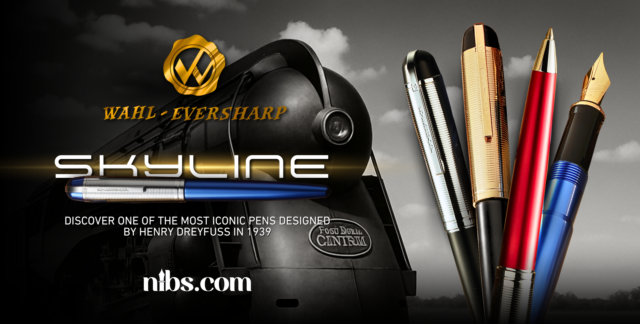 Wahl-Eversharp Skyline Red Silver Cap - Ballpoint Pen – Nibs-USA.com