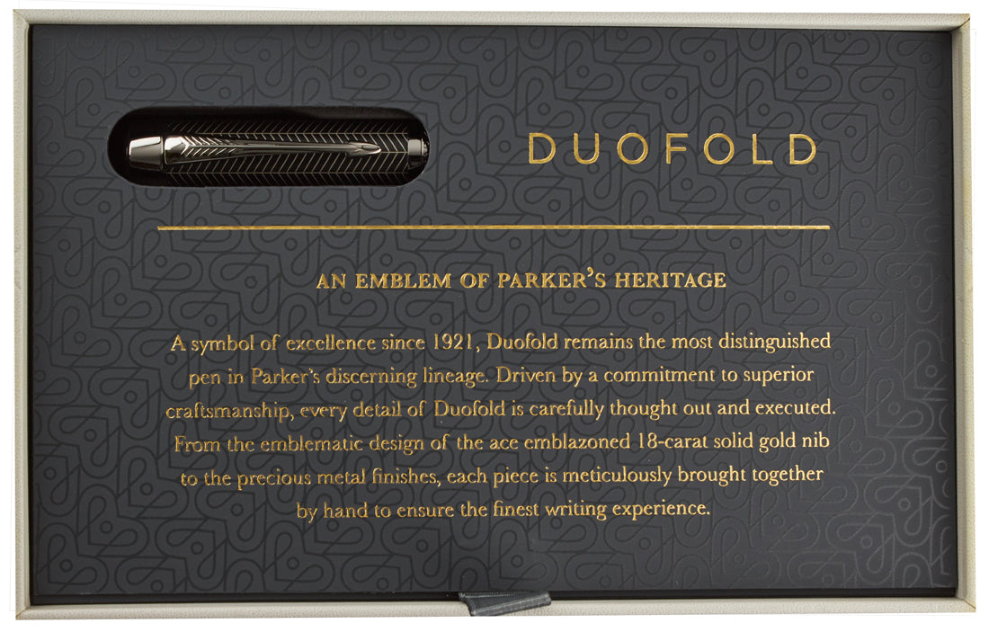 Parker Duofold Centennial Prestige Black Chevron RT - nibs.com