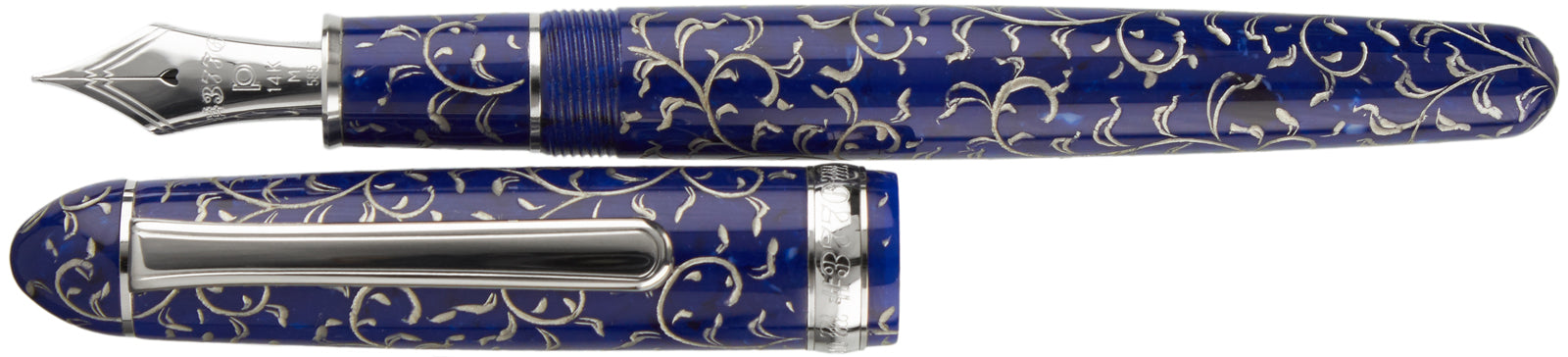 Platinum Celluloid #55 Karakusa Blue - nibs.com
