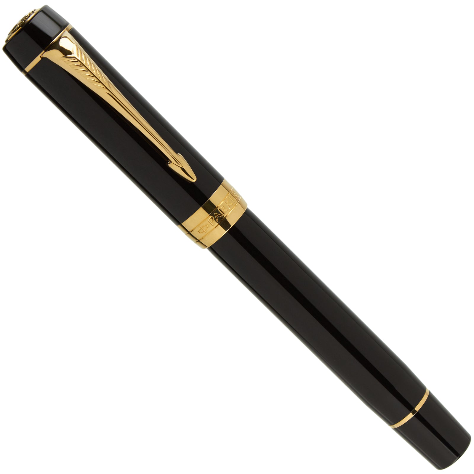 Parker Duofold Centennial Classic Black Gold Trim - nibs.com