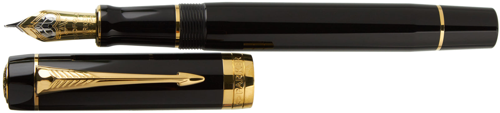 Parker Duofold Centennial Classic Black Gold Trim - nibs.com