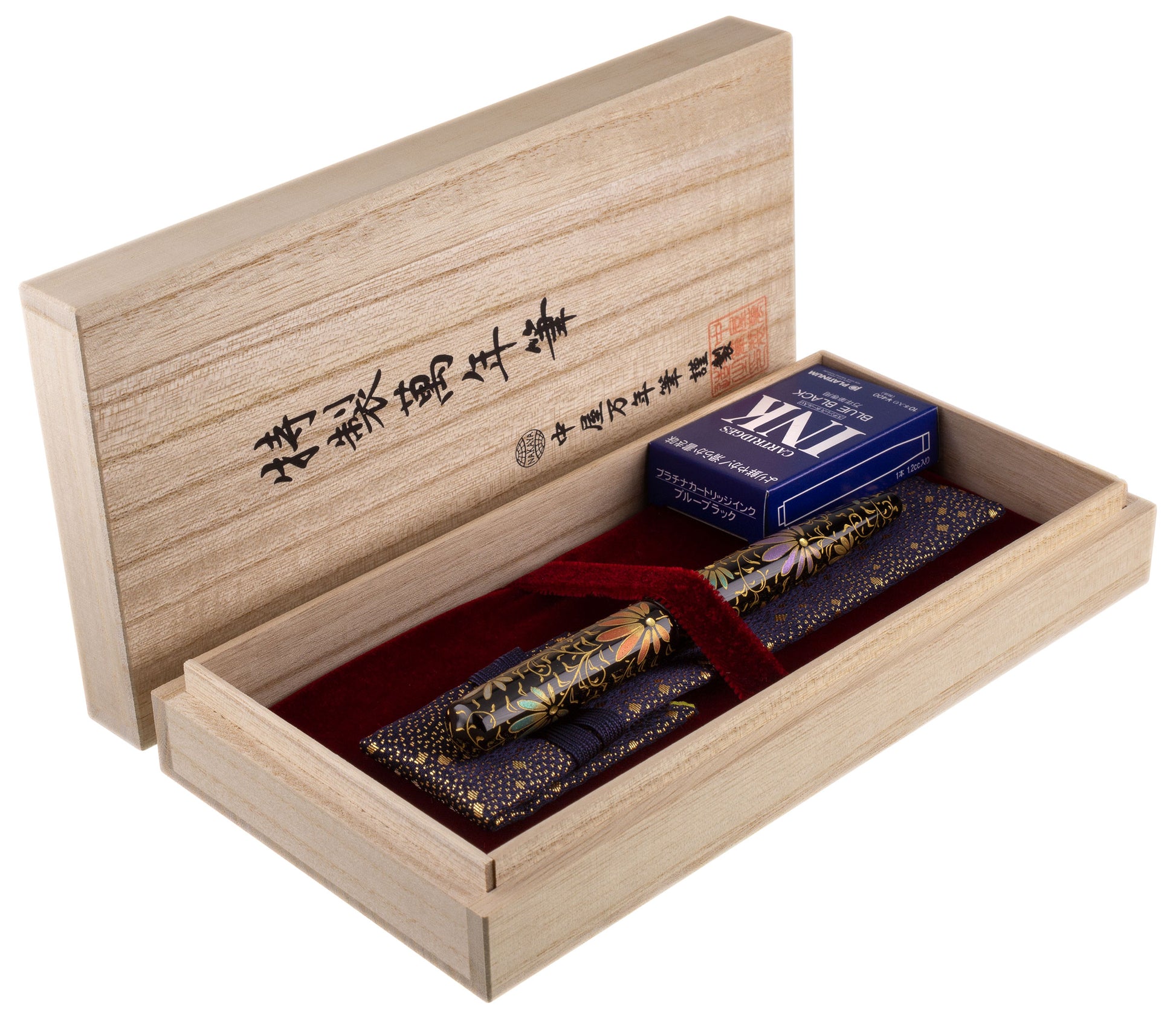 Nakaya Naka-ai Cigar Chinkin Palmet Colored Powders Black - nibs.com
