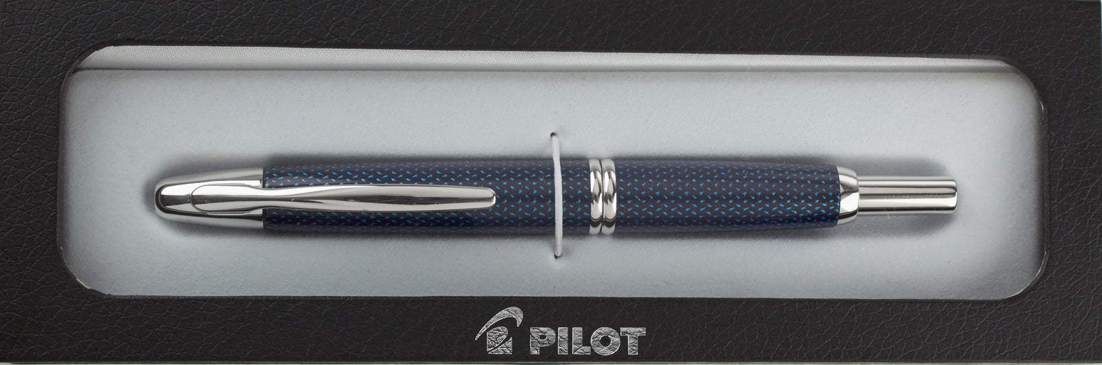 Pilot Vanishing Point Blue Carbonesque - nibs.com